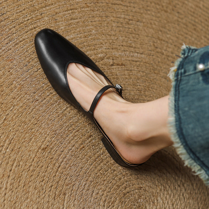 Zaria - Genuine Leather Slip-On Mules