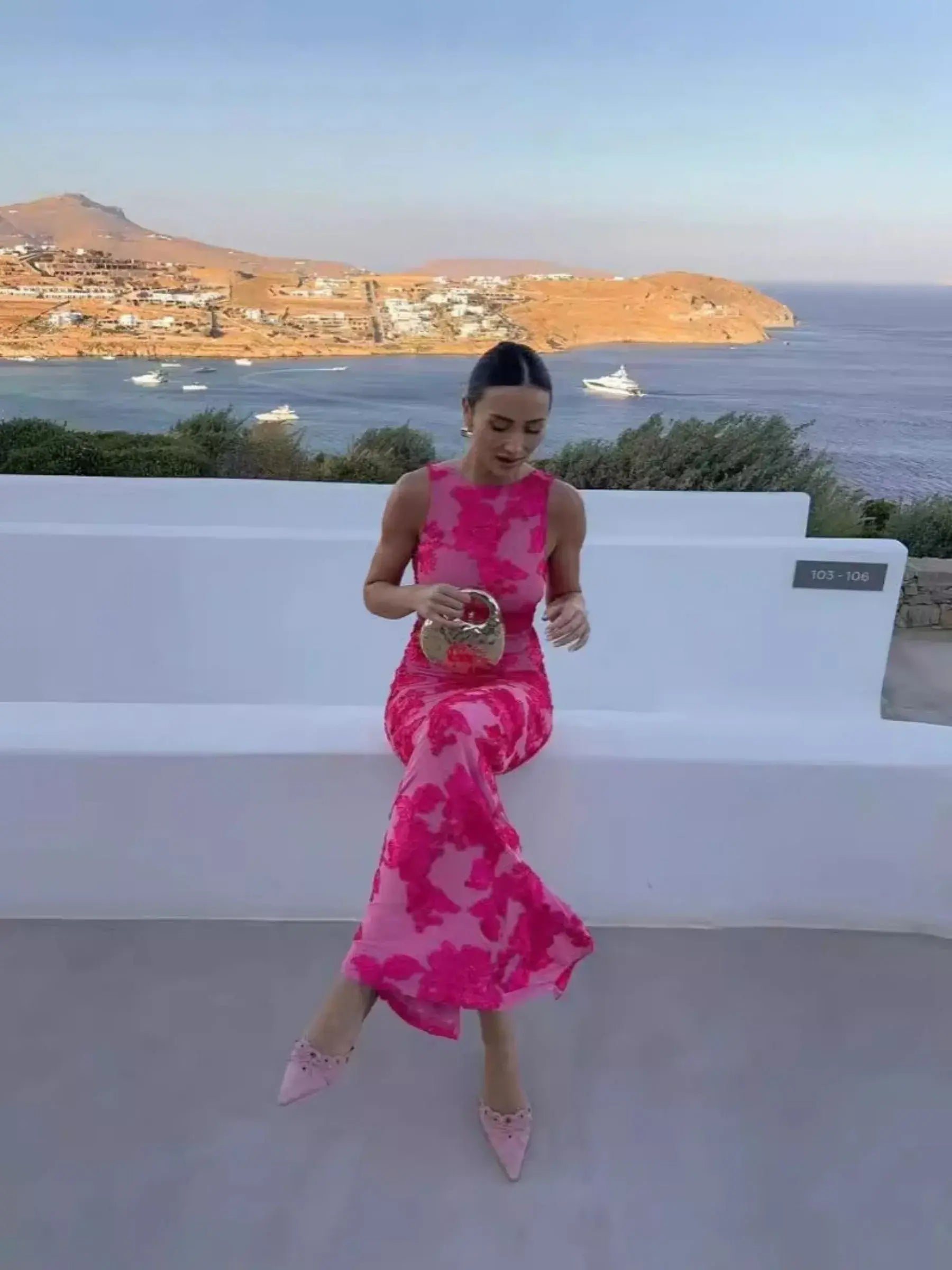 Viola Flower Sleeveless Dress