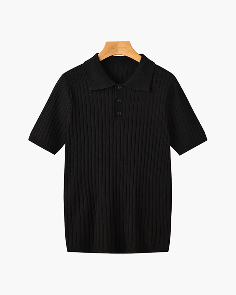 GIMCHEON Knit Polo Tee