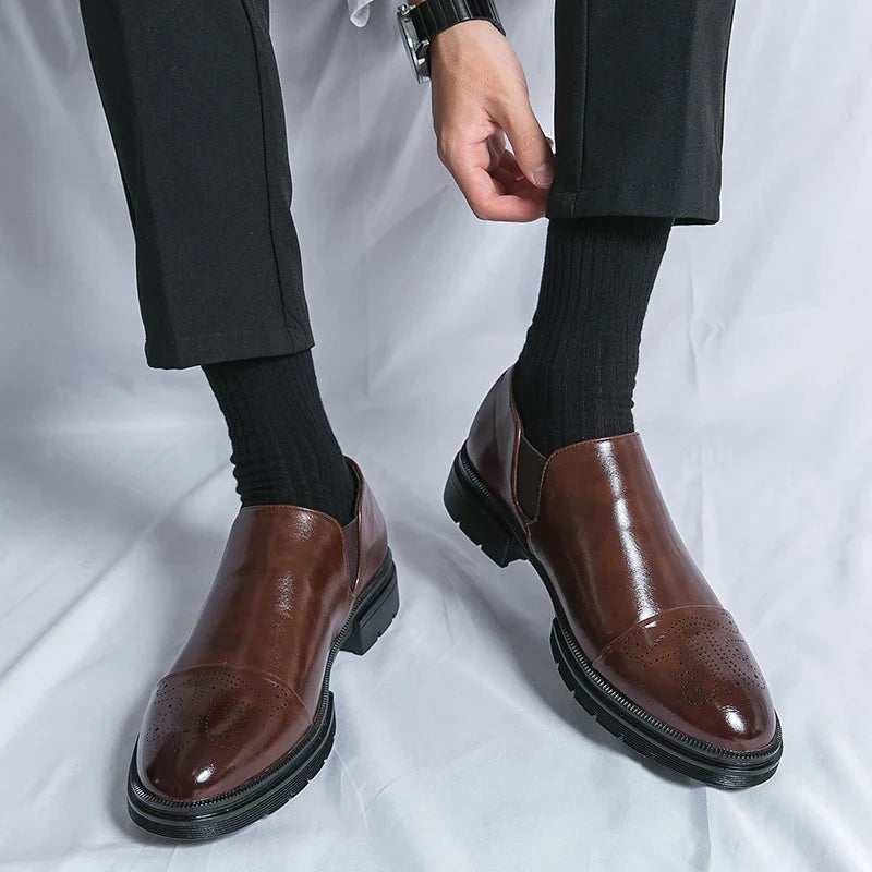 Duke British Pointed Leather Shoes