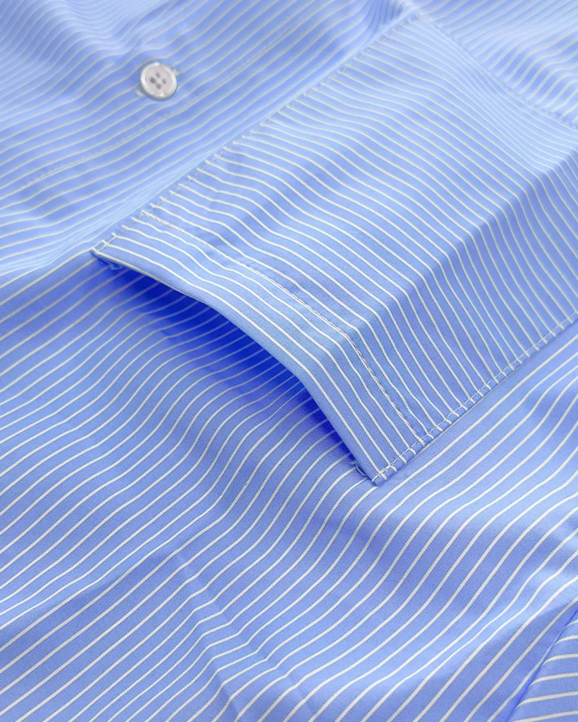 Striped Two-Piece Lounge Set – Oversized Button-Up Shirt & Wide Leg Pants for Women