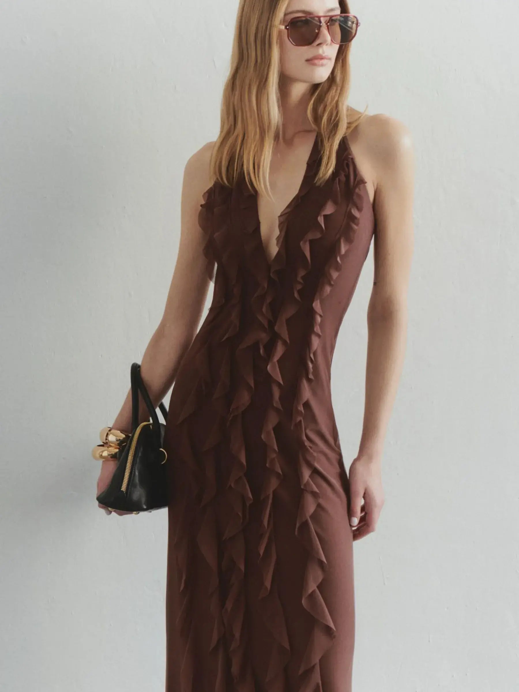 Vannessa Backless Holiday Dress