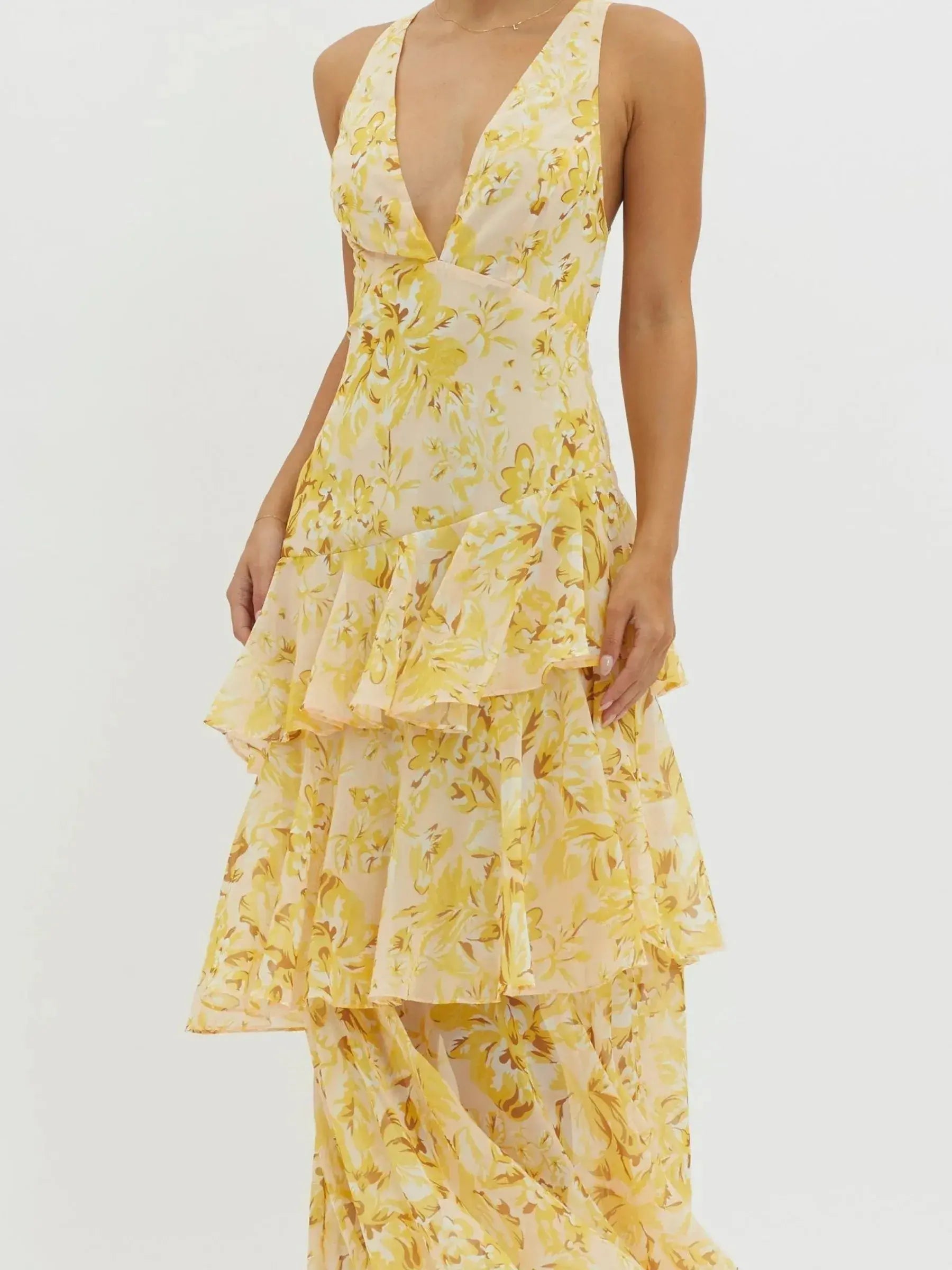 Emily™ - Floral Midi Dress with Shift Design