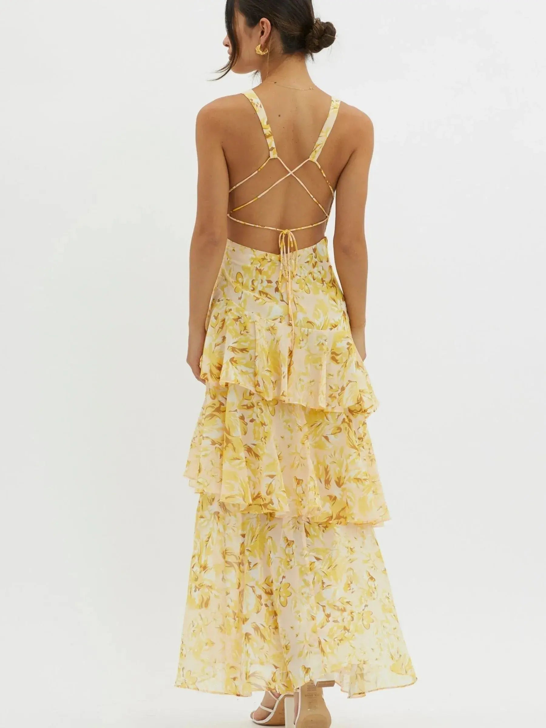 Emily™ - Floral Midi Dress with Shift Design